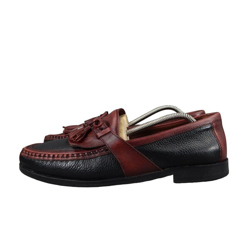 Johnston & Murphy Shoes Mens 10 Loafers Tassel Fringe Moccasin Leather Classic - Picture 4 of 13